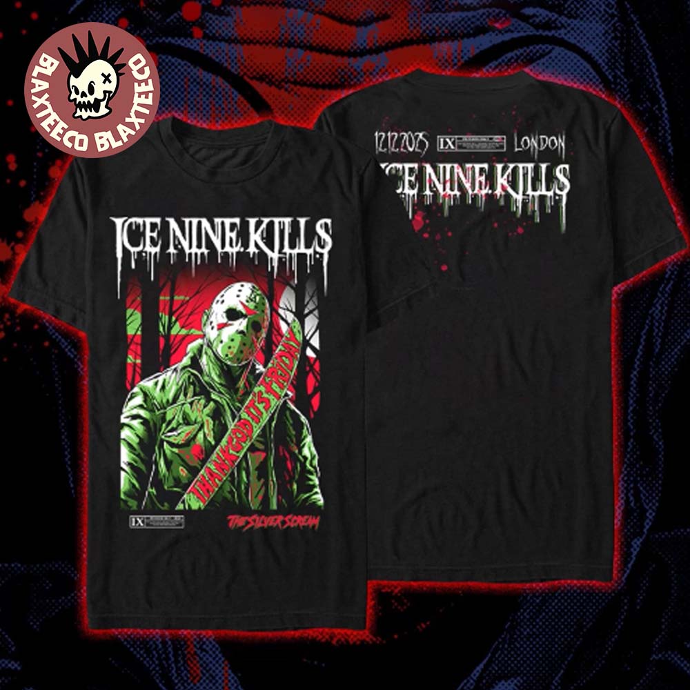 Ice Nine Kills Pop Up Store London UK Exclusive City Edition Tee On December 11 2025 Jason Voorhees T-Shirt