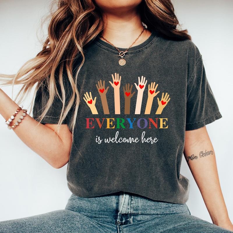 Idaho teacher shirt everyone is welcome here, inclusion and equality t shirt, protest and resist t shirt, idaho teacher t...