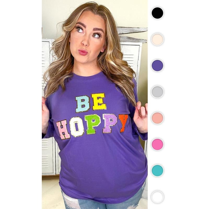 Ideal Chenille Be Hoppy Easter Adult Long Sleeve Shirt Hoodie, Sweatshirt | UrbanDripWear.com