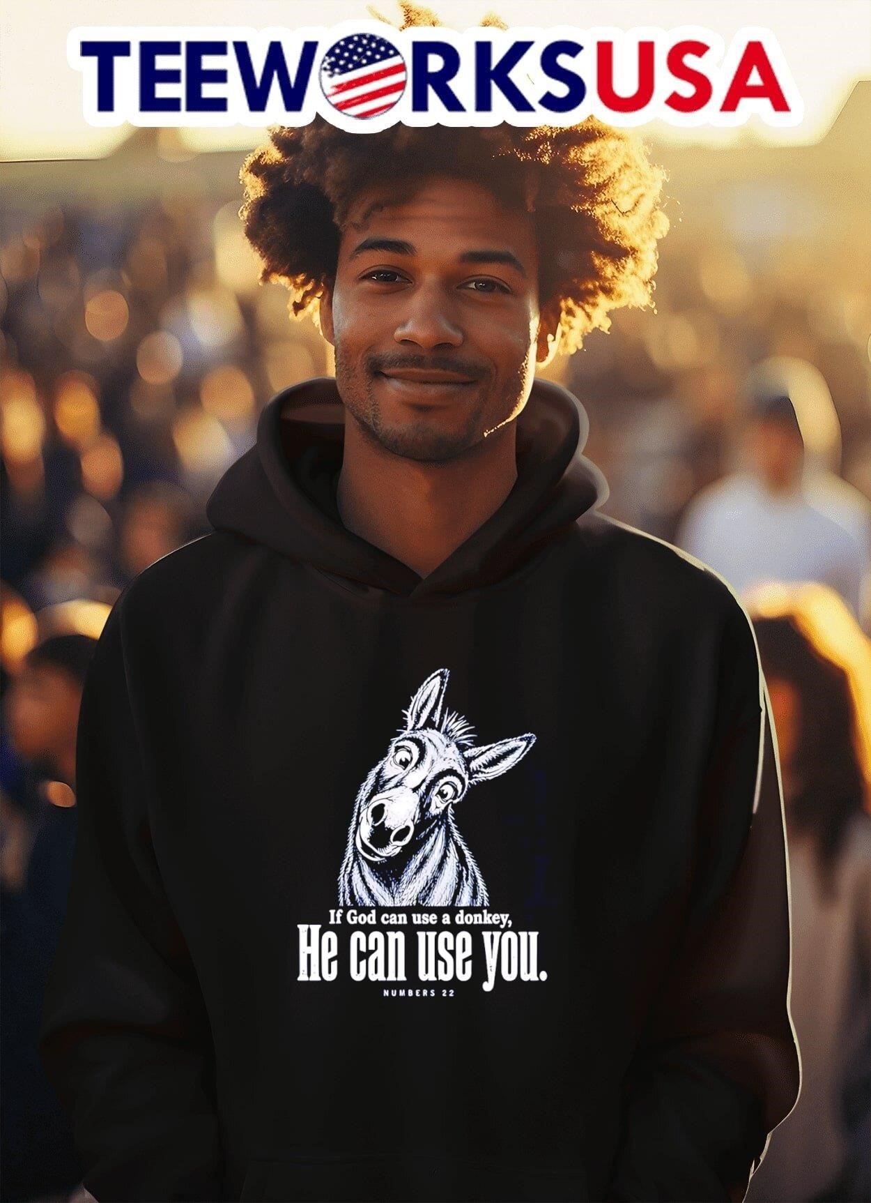 If God Can Use A Donkey He Can Use You Numbers 22 Donkey Shirt