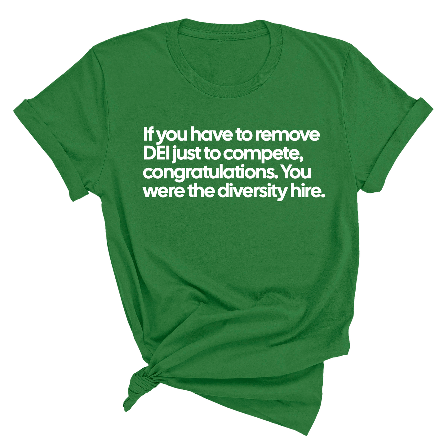If you have to remove DEI just to Compete, Congratulations. You were the diversity hire Unisex Tee