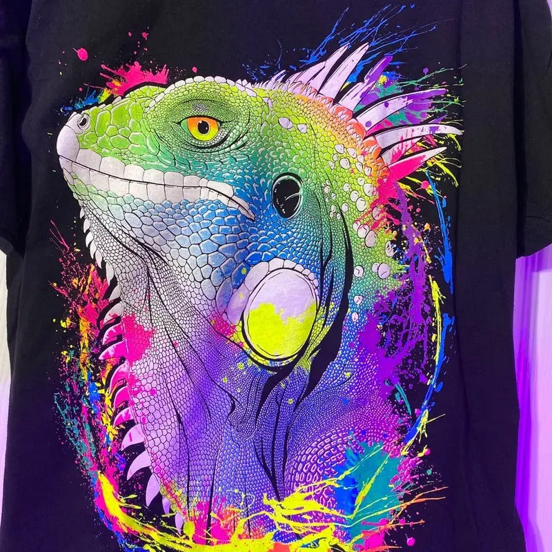 Iguana T-shirt Black Cotton Casual Hoodie, Sweatshirt | UrbanDripWear.com