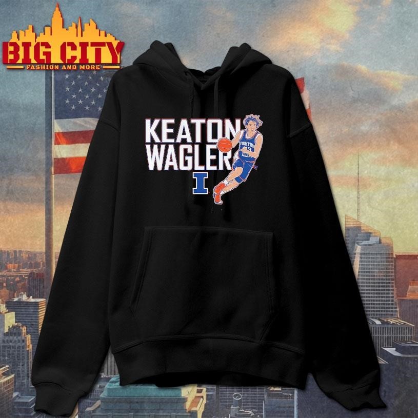 Illinois Basketball Keaton Wagler Name Pose Shirt
