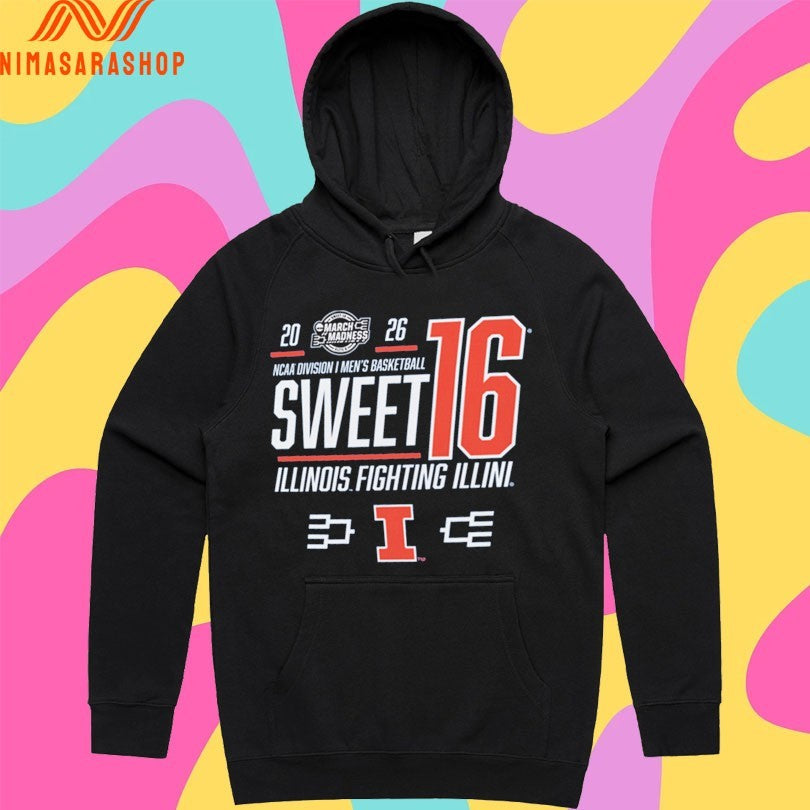 Illinois Fighting Illini 2026 Ncaa Division I Men’s Basketball March Madness Sweet 16 Shirts