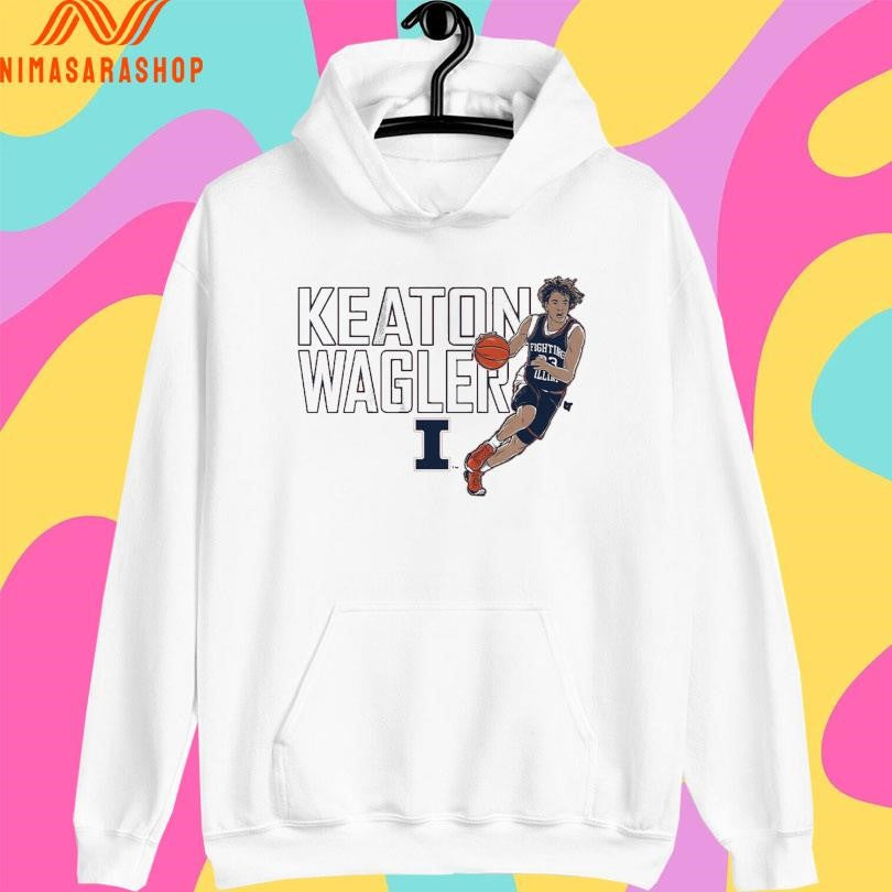 Illinois Fighting Illini Men’s Basketball Keaton Wagler Name Pose Shirts