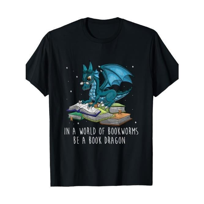 In A World Full Of Bookworms Be A Book Dragon T-Shirt Made in USA Hoodie, Sweatshirt | UrbanDripWear.com