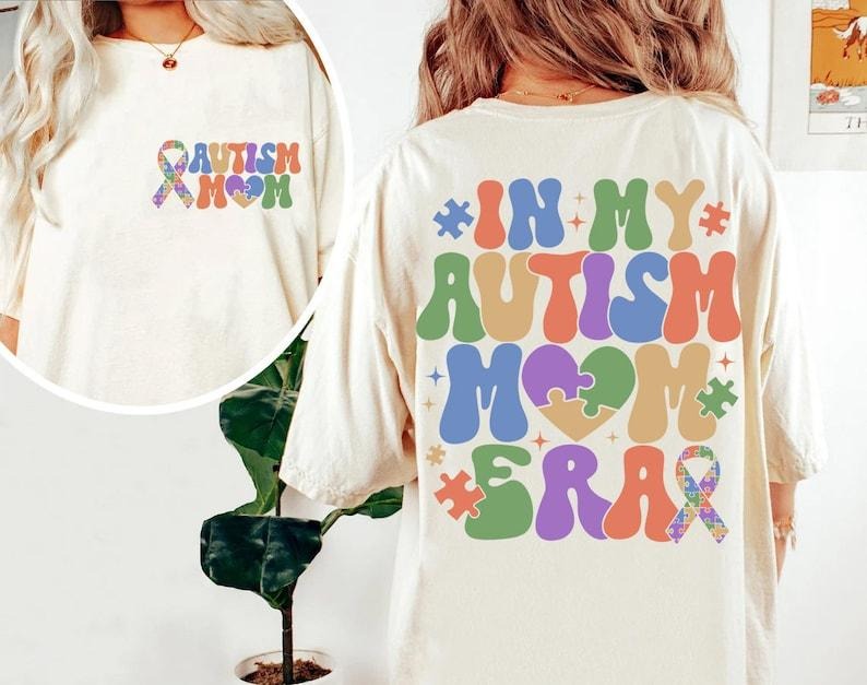 In My Autism Mom Era , Neurodiversity Shirt , Autism Awareness , ADHD  T-shirt, sweater and Hoodie Cotton Sweatshirt