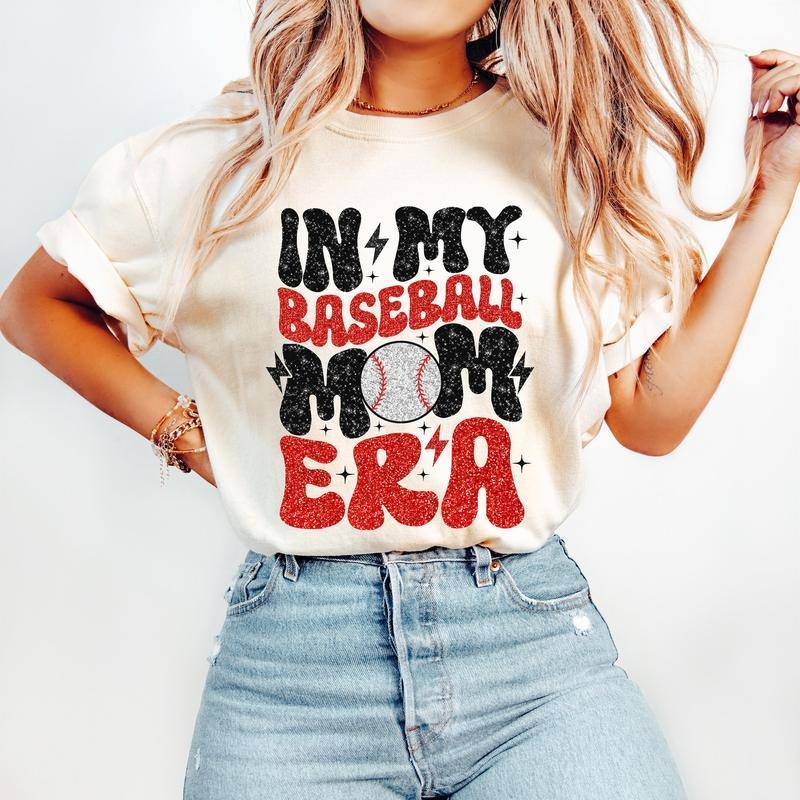 In My Baseball Mom Era T-Shirt-sweatshirt-hoodie, Baseball T-Shirt, Sports T-Shirt, Baseball Mom T-Shirt, Baseball Mama...