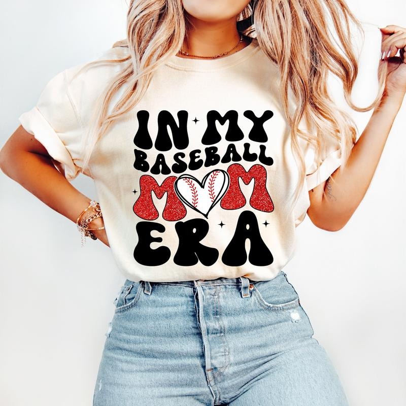 In My Baseball Mom Era T-Shirt, Baseball T-Shirt, Sports T-Shirt Hoodie, Sweatshirt | UrbanDripWear.com