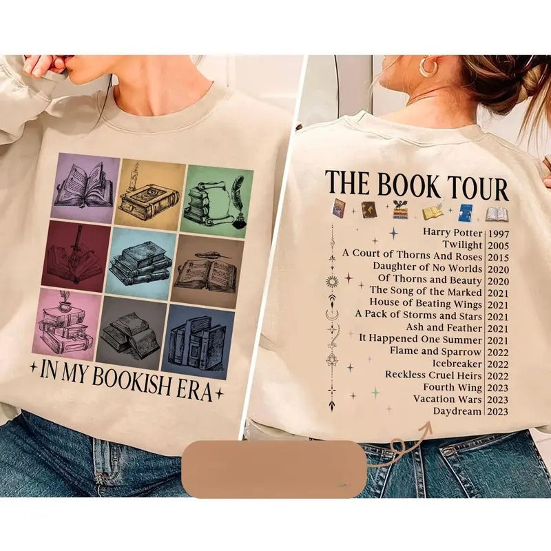 In My Bookish Era Shirt, Favorite Books Sweatshirt, Book Tour Shirt, Christmas Gift for Book Lover Hoodie | UrbanDripWear.com