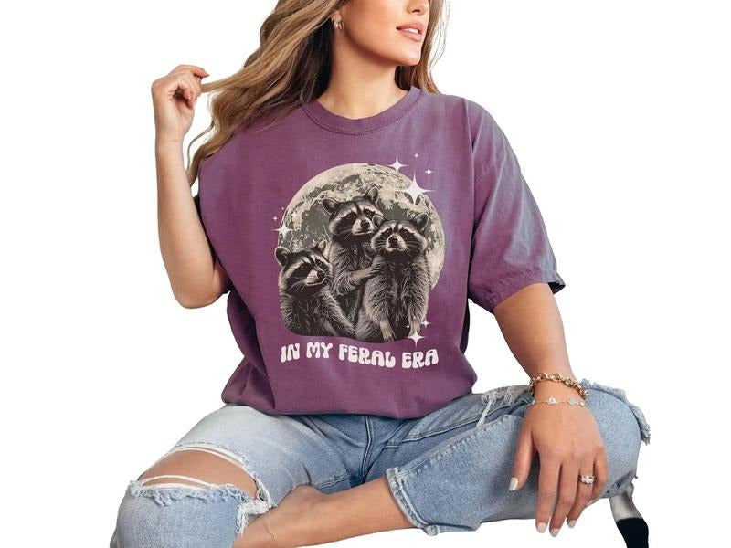 In My Feral Era Tshirt, Funny Raccon Gift, Funny Racoon Shirt, Meme Shirt, Street Cat, Raccoon Lovers, Unisex T-Shirt,...