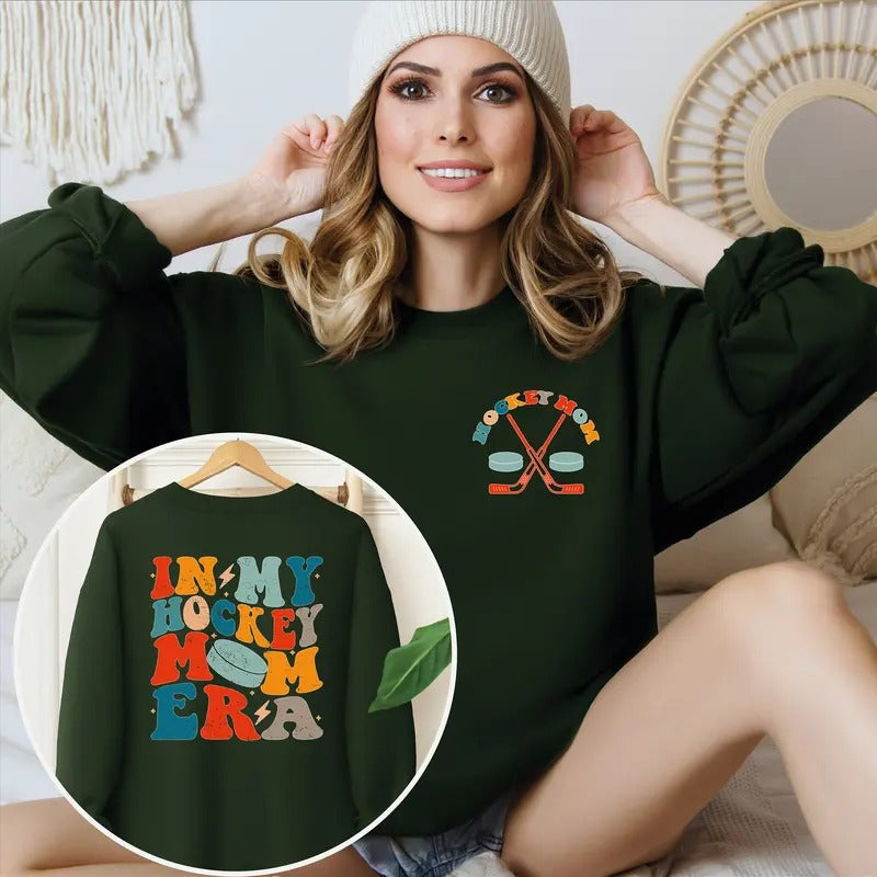 In My Hockey Mom Era Unisex Sweatshirt Hoodies T-shirts Gift For Mama TK43GN | UrbanDripWear.com