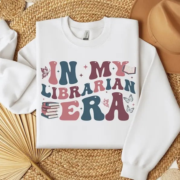 In My Librarian Era Sweatshirt, Book Lover Sweatshirt, Book Sweatshirt, Book Club Gift, Bookish Sweatshirt, Librarian...