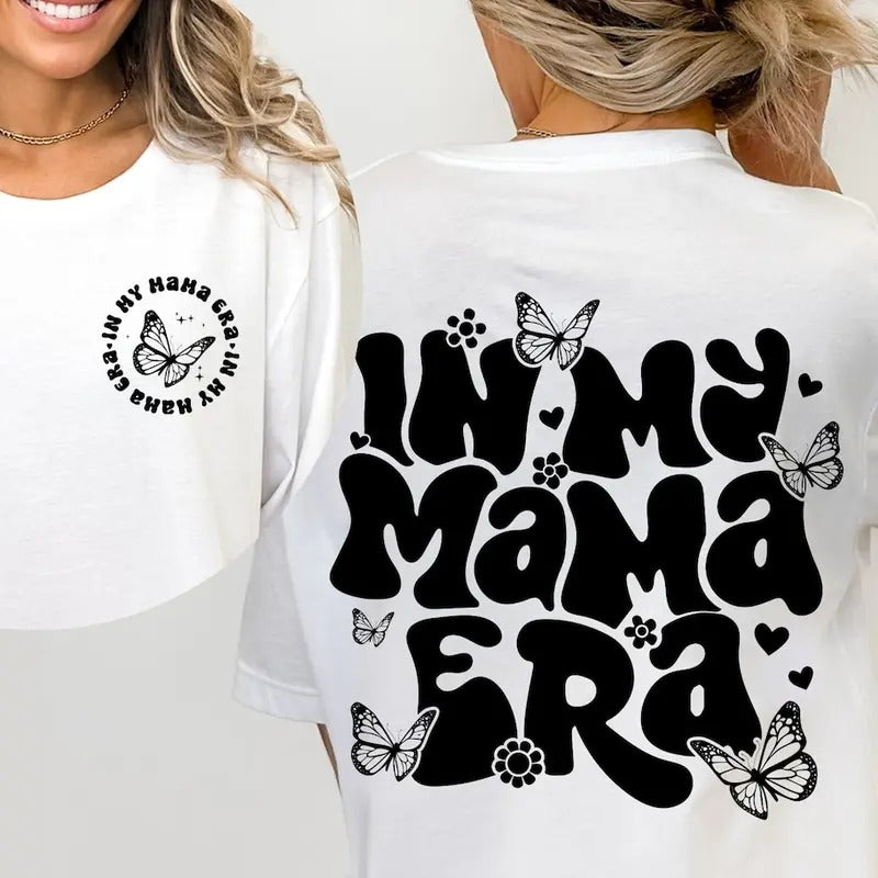 In My Mama Era Shirt, Mama Era Shirt, Retro Mama Shirt, Butterfly Shirt Hoodie, Sweatshirt | UrbanDripWear.com