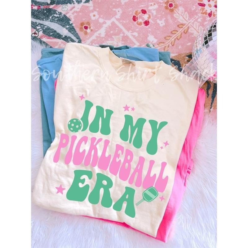 In My Pickleball Era T shirt  | Pickleball T Shirt | Ivory comfort colors T shirt Hoodie, Sweatshirt | UrbanDripWear.com