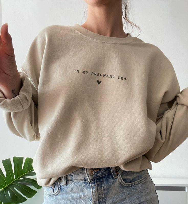 In My Pregnant Era Sweatshirt Im Pregnant Shirt Gift For Pregnant Daughter Women Expecting Mom Gift Pregnancy Reveal Baby...