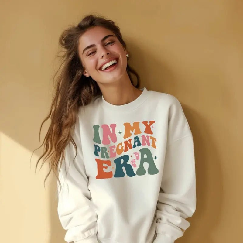 In My Pregnant Era Sweatshirt,Motherhood ,New Mom Shirt,Mothers Day Shirt Hoodie | UrbanDripWear.com