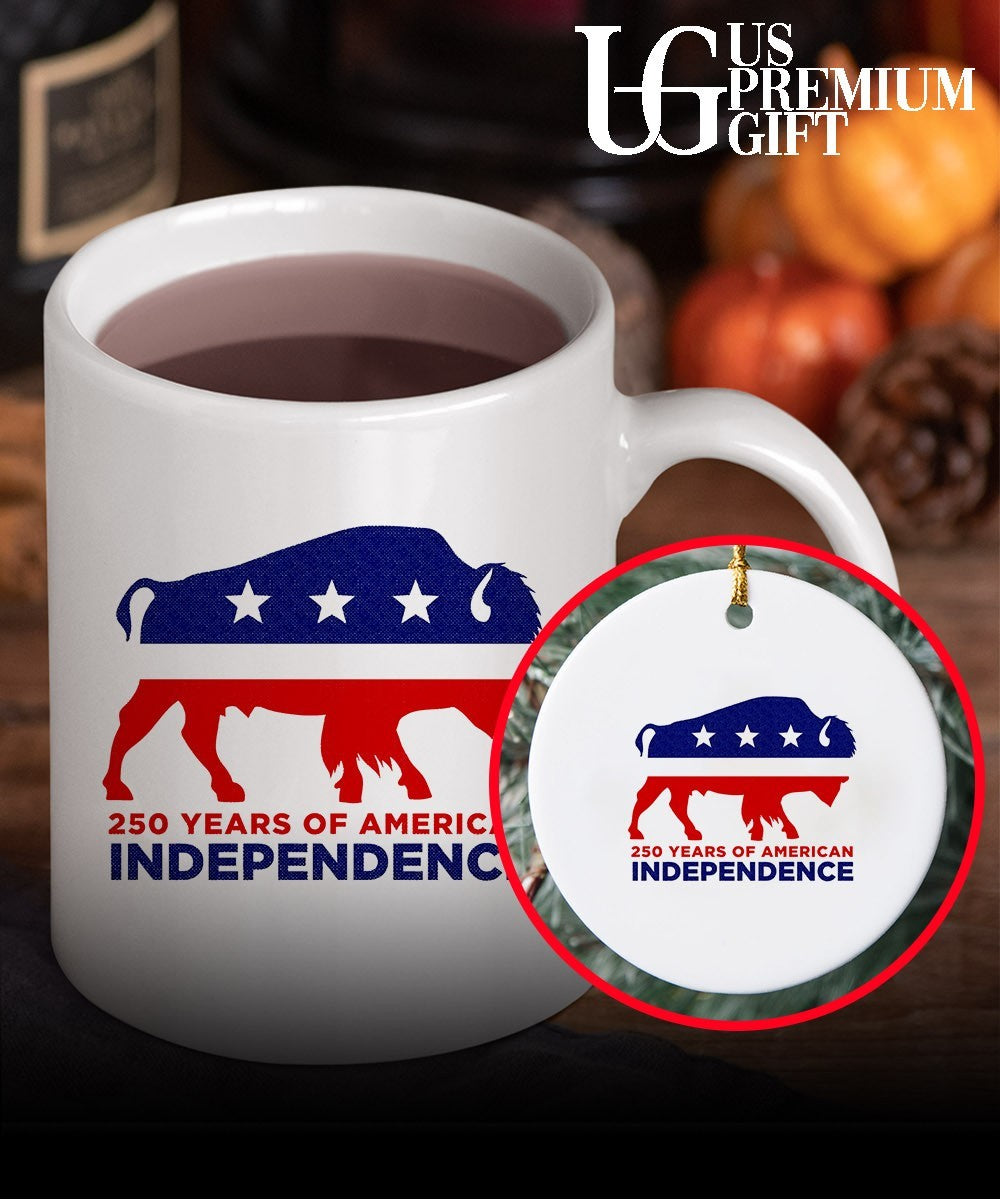 Independent Bison Flag 250 Years of American Independence shirt