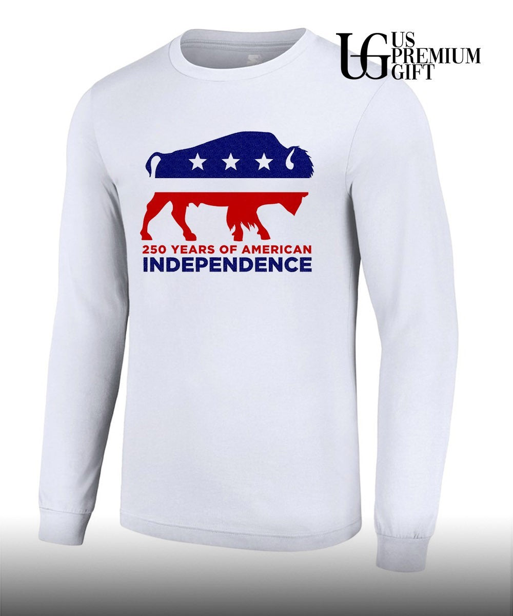 Independent Bison Flag 250 Years of American Independence shirt