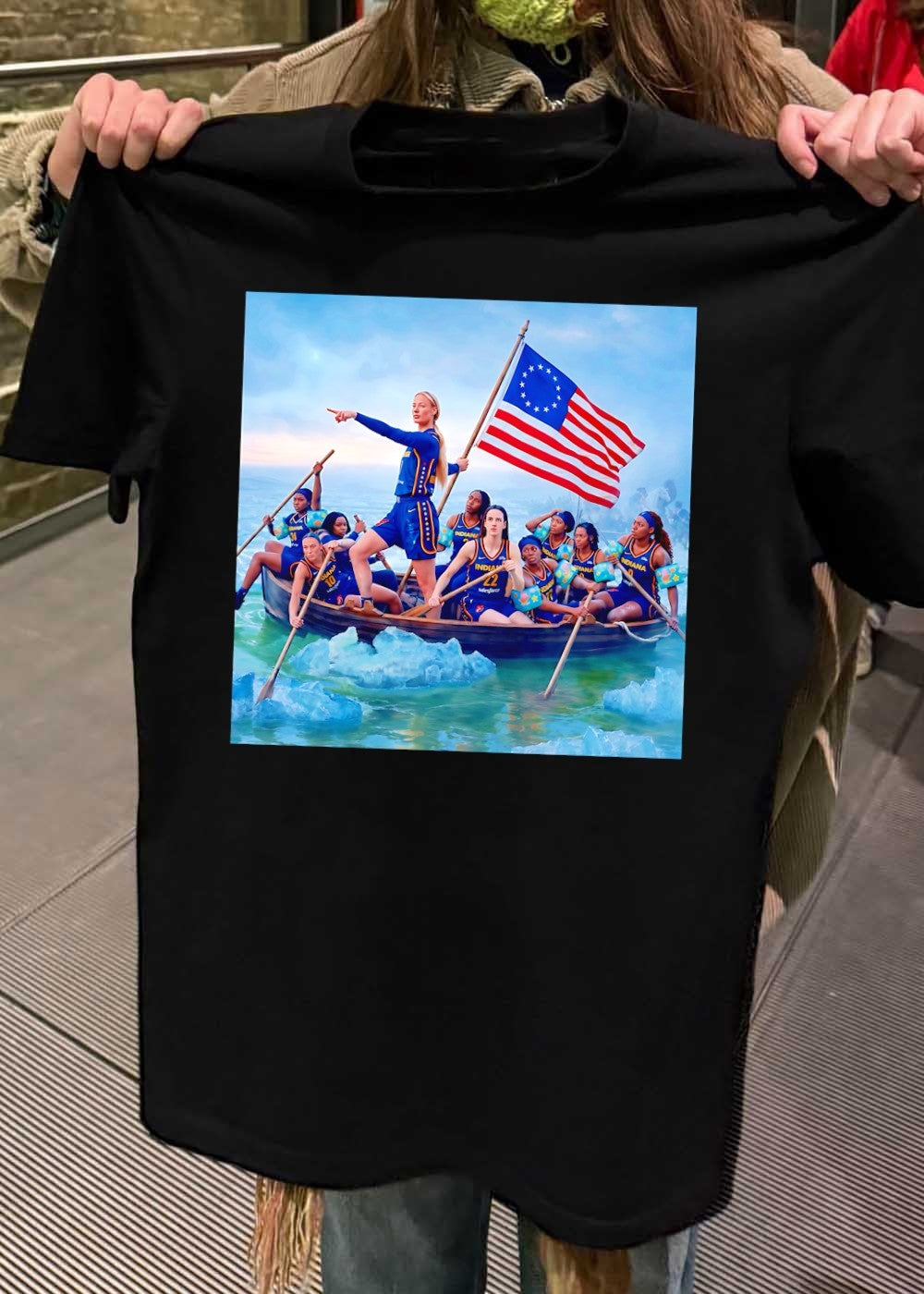 Indiana Fever Poster Crossing The Delaware With Floaties Indiana Fever T-Shirt