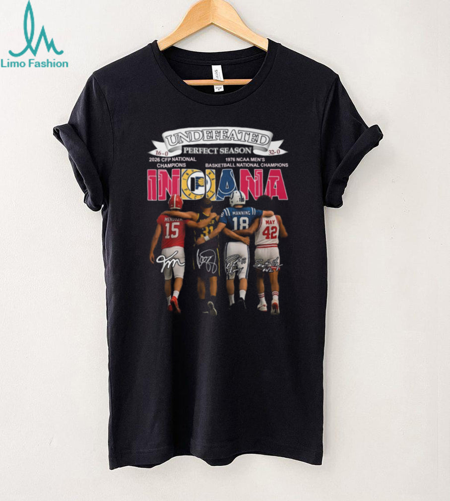 Indiana Undefeated Perfect Season 1976 and 2026 Champions Shirt
