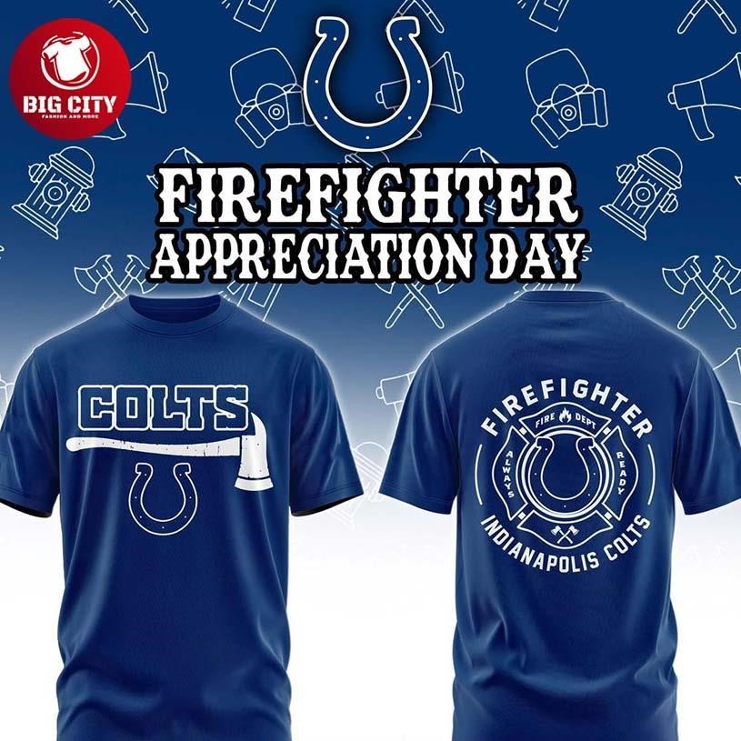 Indianapolis Colts Firefighter Application 2026 Game Night Two Sided Shirt