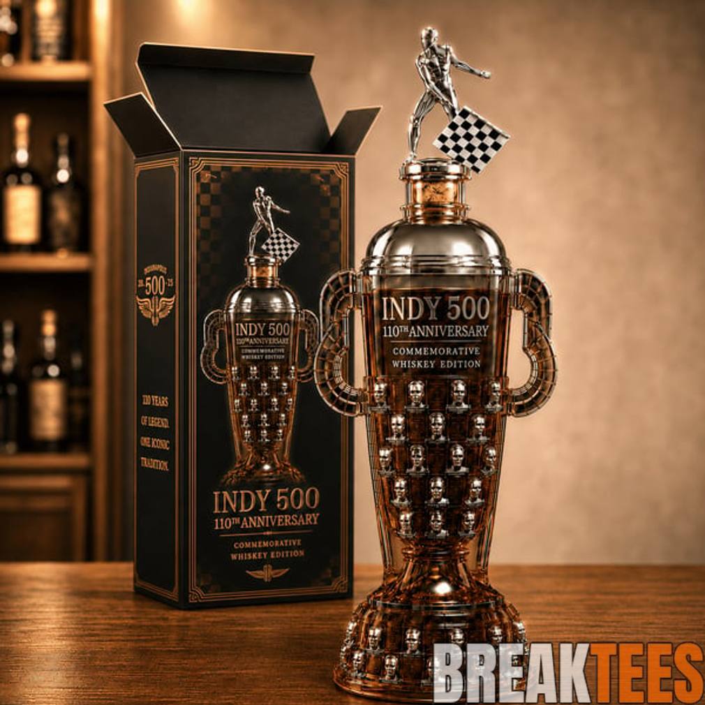 Indy 500 110th Anniversary Borg-Warner Trophy Whiskey Bottle
