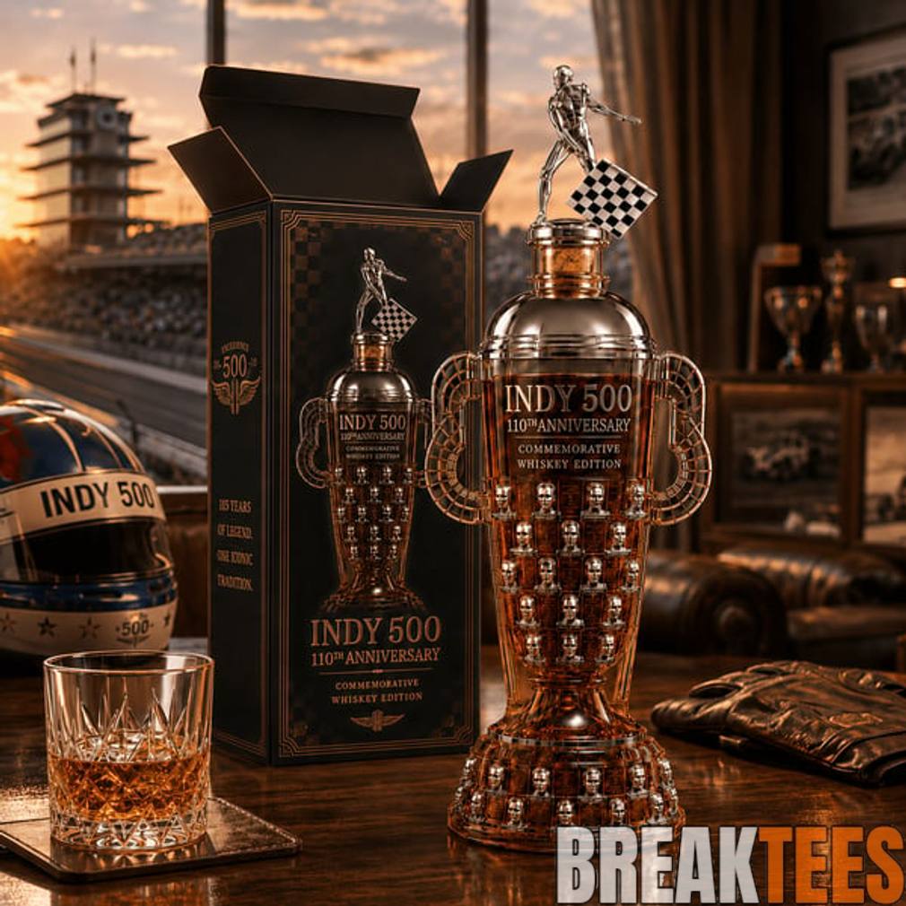 Indy 500 110th Anniversary Borg-Warner Trophy Whiskey Bottle