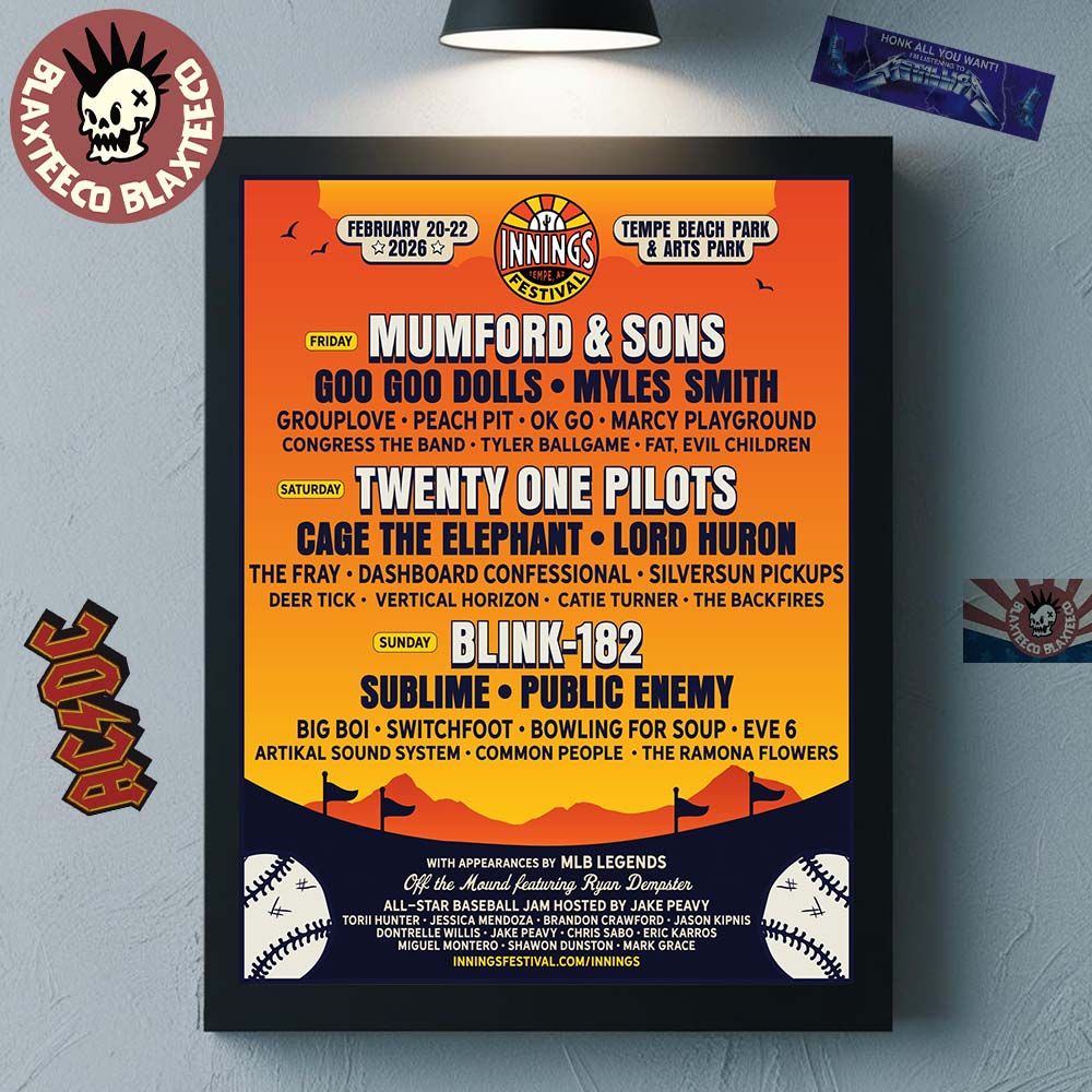 Inning Festival 2026 Full Lineup In Tempe Arizona At Temple Beach Park And Arts Park On February 20 21 22 2026 Decor Poster Canvas