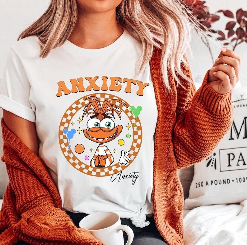 Inside Out 2 Shirt, Inside Out Checkered Tee, Inside Out Characters, It's Okay To Feel All The Feels,Joy Sadness Fear...