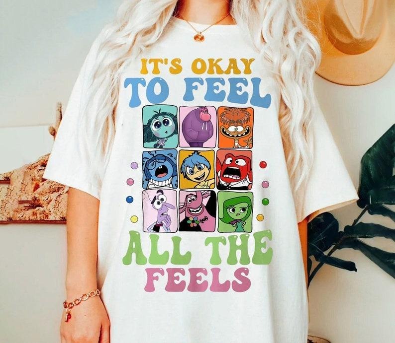 Inside Out Shirt, It'S Okay To Feel All The Feels Shirt, Mental Health Tee Hoodie, Sweatshirt | UrbanDripWear.com