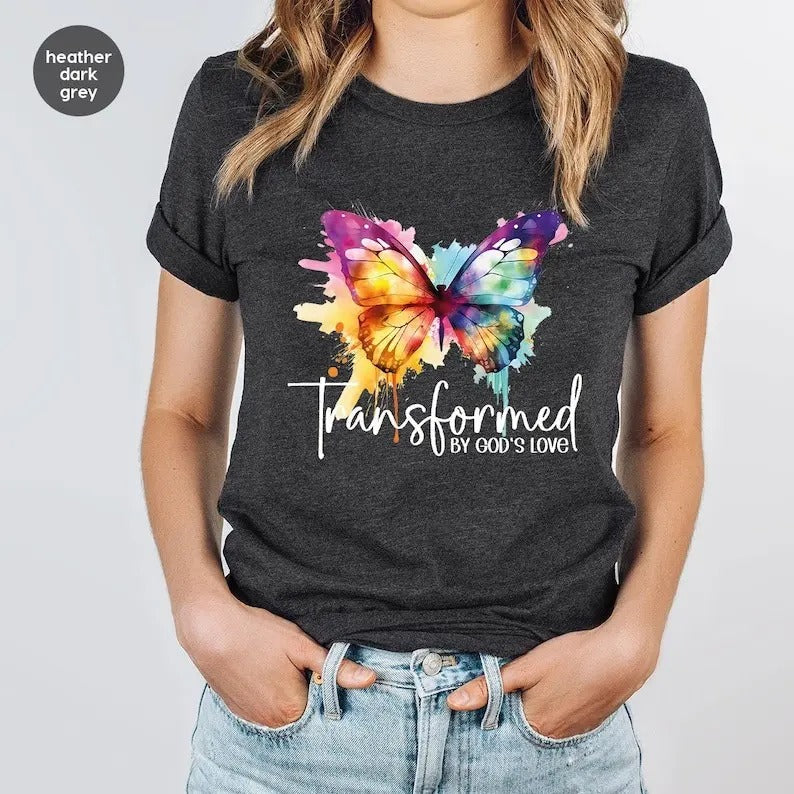 Inspirational T-Shirt, Chris.tian Gifts, Butterfly Tshirt Hoodie, Sweatshirt | UrbanDripWear.com