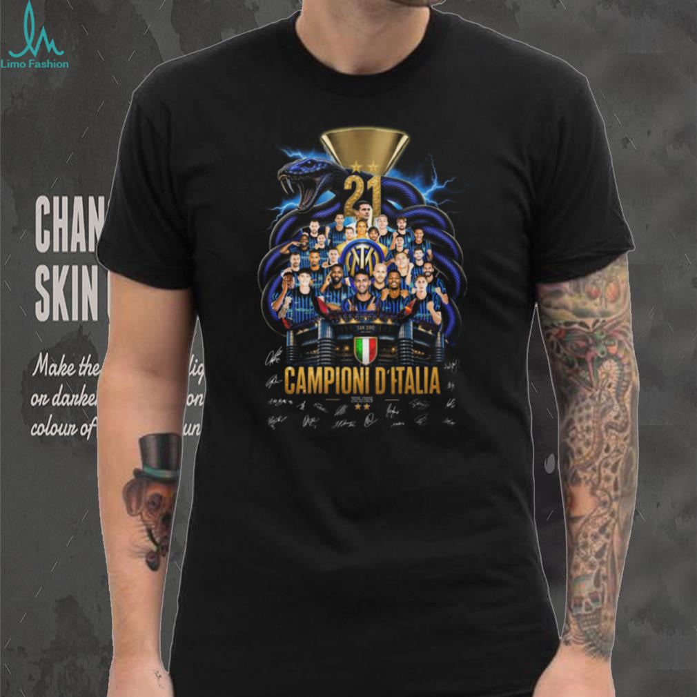 Inter Milan Campioni D’Italia 21 Scudetto 2025 2026 Championship T Shirt