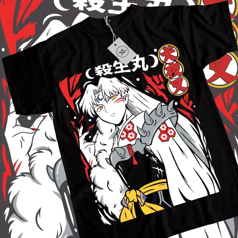Inuyasha Anime T-Shirt & Sweatshirt, Sesshomaru Powerful Demon Graphic Tee, Anime Manga Lover Gifts Hoodie