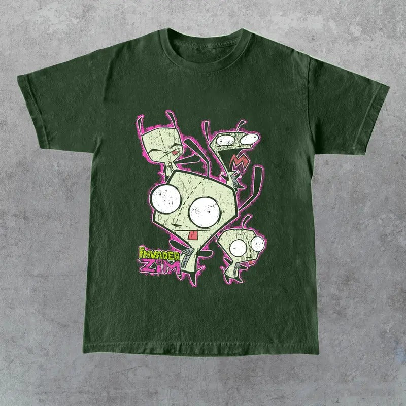 Invader Zim GIR Distressed Collage T-Shirt, Gift for Her, Gift for Him, Gift for Friend Hoodie, Sweatshirt