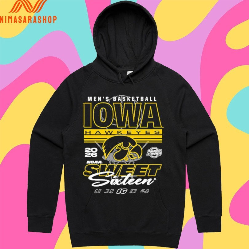 Iowa Hawkeyes Men’s Basketball 2026 March Madness Ncaa Sweet Sixteen Shirts