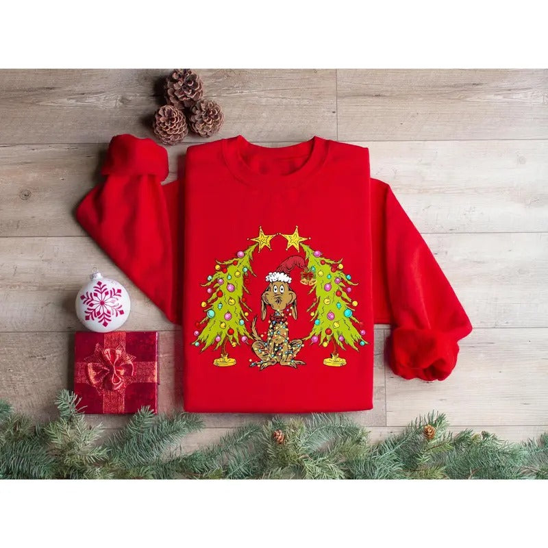 Irish Beer St. Patrick's Day Shirt, Paddy's Day Drinking Team TeeWhimsical Christmas Tree Shirt, With Dog Max Whoville...