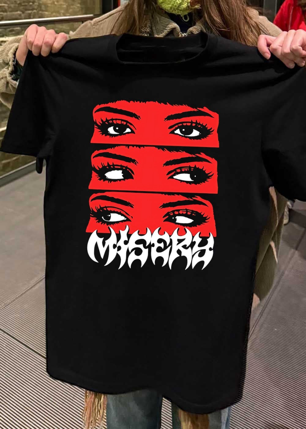 Is A Graphic Department Misery Eyes Glancing Graphic T-Shirt