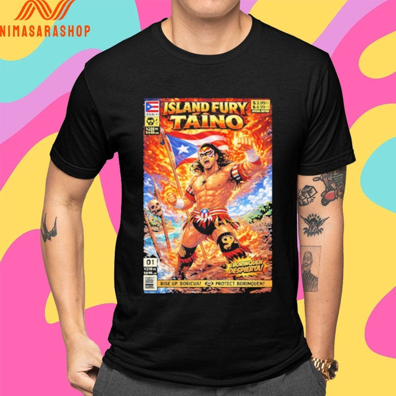 Island Fury Taino Taino Comic Book Cover Shirts