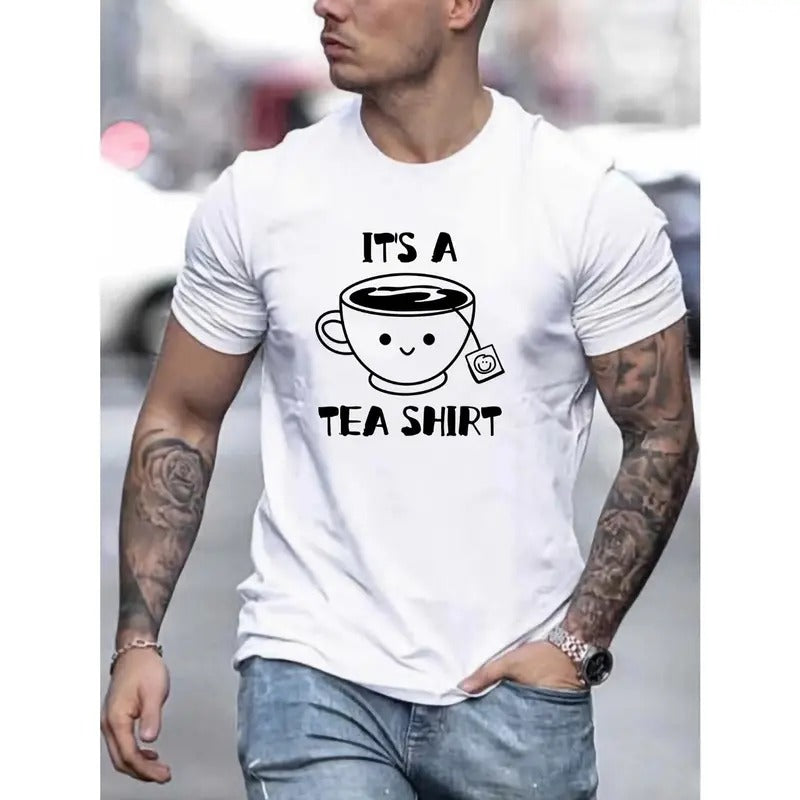 'It's A Tea Shirt' Tee, Men's Casual Crew Neck T-shirt For Summer Made in USA Hoodie, Sweatshirt | UrbanDripWear.com