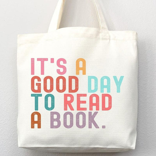 It's Good Day to Read Tote Bag, Book Lovers Tote, Gift for Book Lover, Gift For Bookworms, Gift For Teachers, Readers' Tote, Library Tote