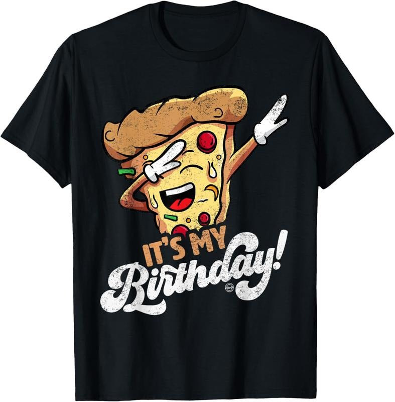 It's My Birthday Cool Graphic Dabbing Pizza Gift Bday Party T-Shirt Cotton Menswear Hoodie, Sweatshirt | UrbanDripWear.com