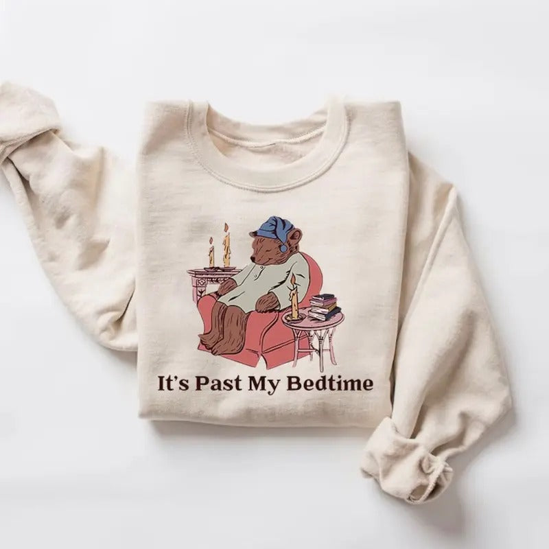 It's Past My Bedtime Shirt, Funny Sleppy Bear Shirt Hoodie, Sweatshirt | UrbanDripWear.com