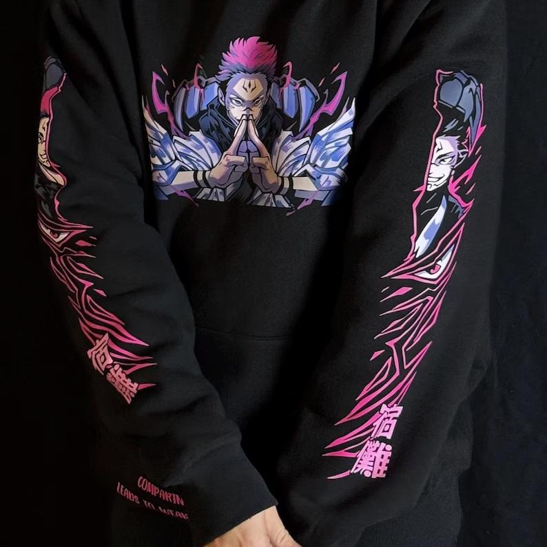 Itadori Sukuna Hoodie - Anime sweatshirt hoodie - Anime lover t-shirt Menswear - Jujutsu Kaisen shirt | UrbanDripWear.com