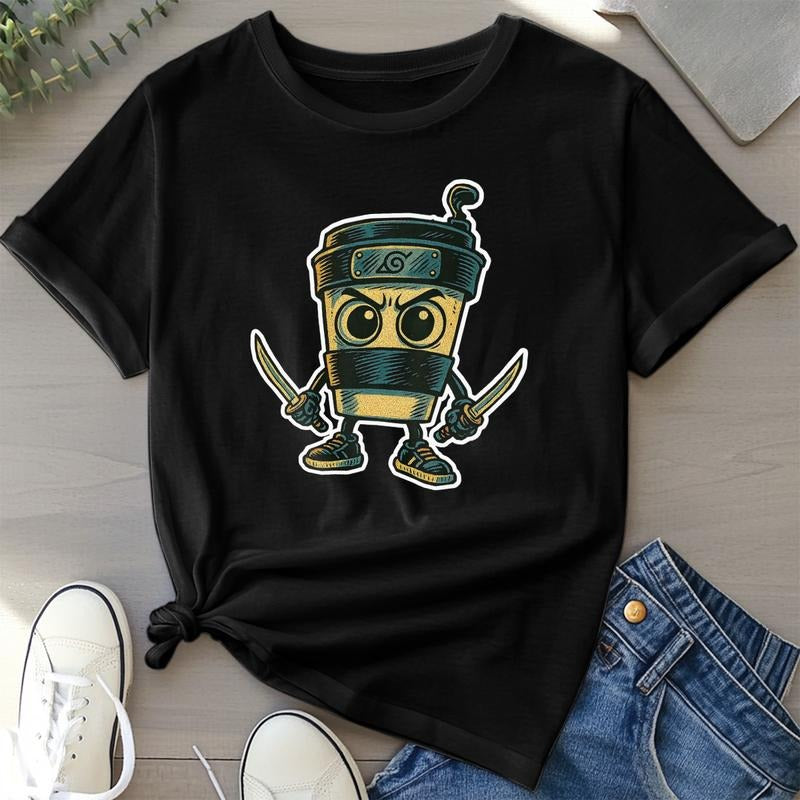 Italian Brainrot Funny Cappuccino Assasino Meme T Shirt Men Women Kawaii Short Sleeve T-shirt Summer O-Neck  Cotton 25522...