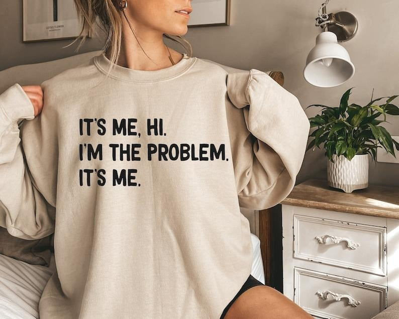 Its Me Hi I'm the Problem Black And White Book Spines  Hoodie and Sweater; T-shirt Sweatshirt | UrbanDripWear.com