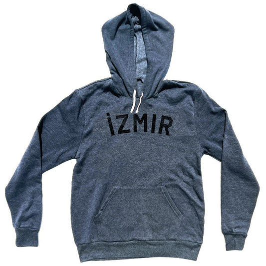 ?zmir Text Tri-Blend Hoodie Style001