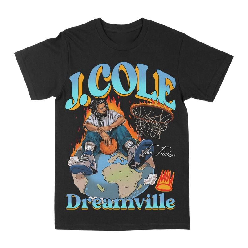 J Cole "Dreamville World" Graphic Tee Shirt, Fans Gift For Men And Women T-Shirt Hoodie, Sweatshirt | UrbanDripWear.com
