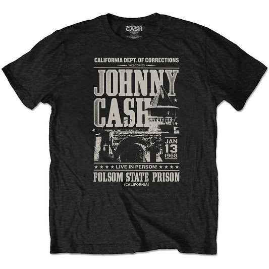 Johnny Cash Unisex Eco-T-Shirt: Prison Poster
