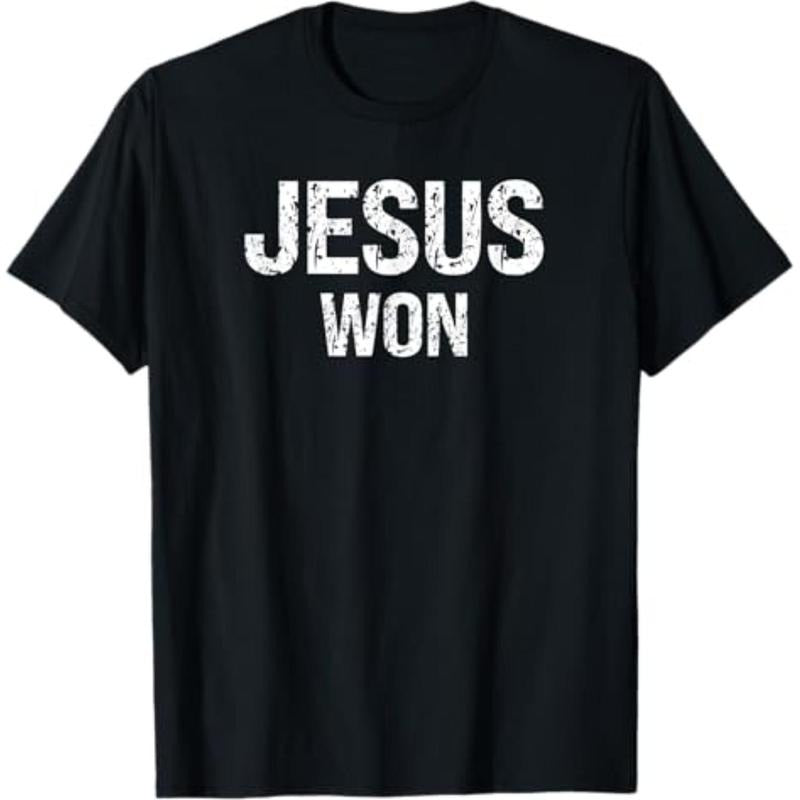 JESUS WON Casual T-shirt - Available in Various Colors and Styles Hoodie, Sweatshirt | UrbanDripWear.com